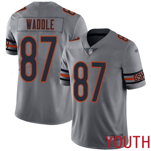Chicago Bears Limited Silver Youth Tom Waddle Jersey NFL Football #87 Inverted Legend